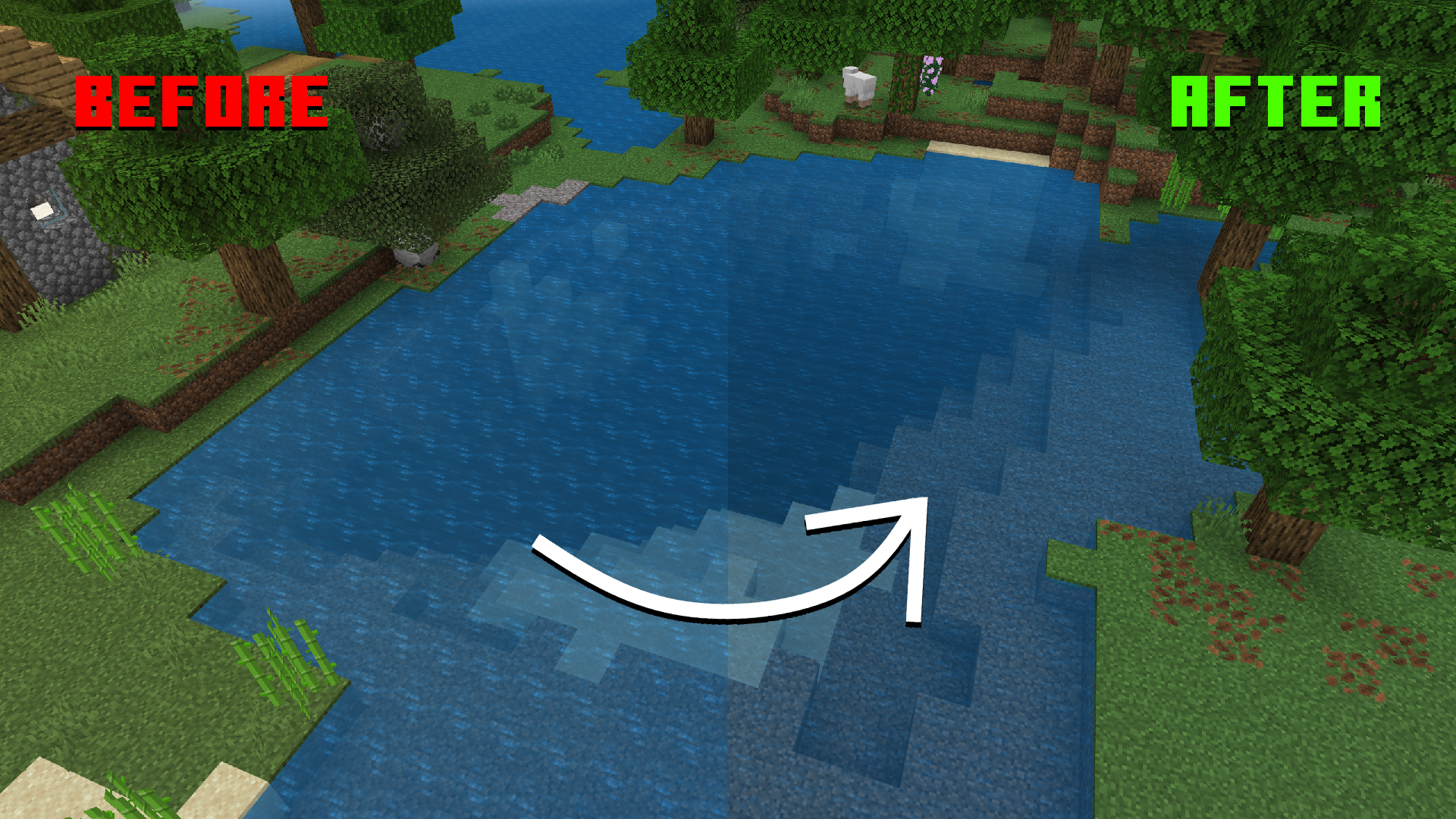 Clean Water (@AxmBro) - Minecraft Bedrock Texture Pack