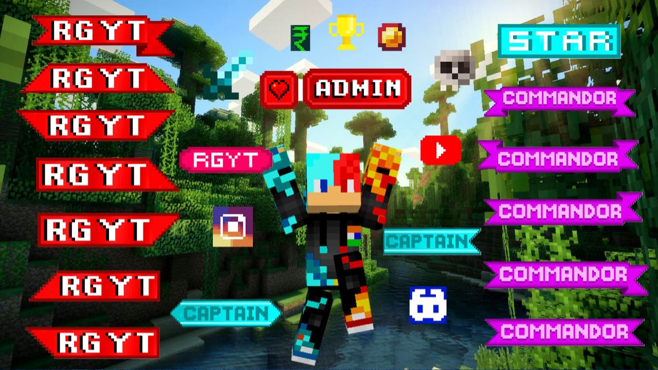 Minecraft Ranks Texture RGRANKS (@RealGamerzYT) - Minecraft Bedrock Texture Pack